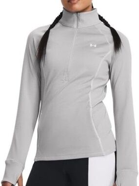 Under Armour Gray ColdGear Train Coldweather 1/2 Zip Pullover R$65 Size Medium